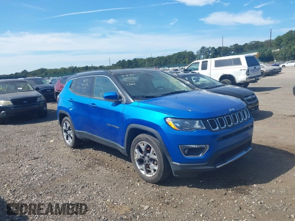 2020 Jeep Compass Limited with VIN 3C4NJCCB4LT125706, listed as a IAAI auction lot 40393170 with Not Provided miles and . Bid and sale history available at DreamBid. Image 1.