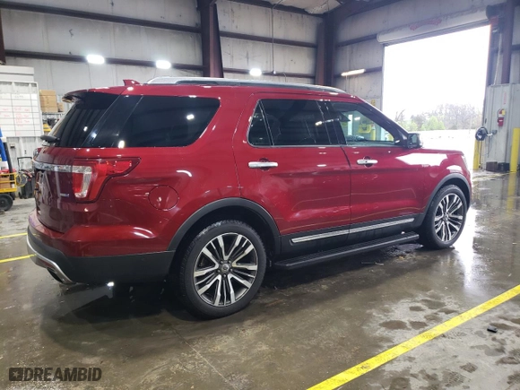 2017 Ford Explorer Platinum with VIN 1FM5K8HT8HGE23534, listed as a Copart auction lot 51412075 with 127,911 mi miles and Salvage Title. Bid and sale history available at carsss.com. Image 3.