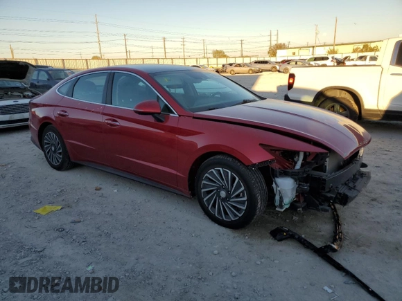 2020 Hyundai Sonata Hybrid Limited with VIN KMHL54JJ3LA015616, listed as a Copart auction lot 80538974 with 46,852 mi miles and Salvage Title. Bid and sale history available at carsss.com. Image 4.