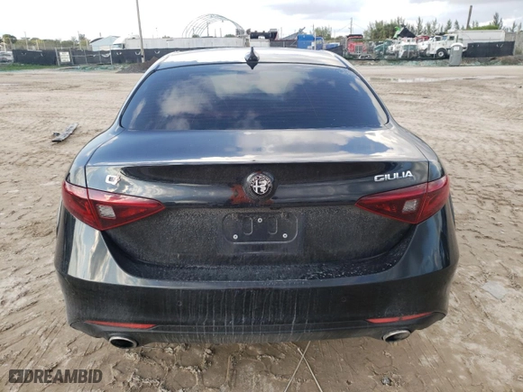 2019 Alfa Romeo Giulia with VIN ZARFANAN9K7612194, listed as a Copart auction lot 86919154 with 101,685 mi miles and Salvage Title. Bid and sale history available at carsss.com. Image 6.