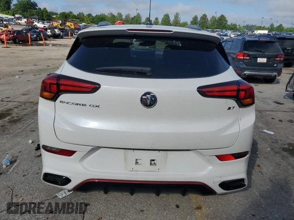 2023 Buick Encore GX Select with VIN KL4MMDSL9PB079729, listed as a Copart auction lot 63865455 with 21,043 mi miles and Salvage title. Bid and sale history available at DreamBid. Image 6.