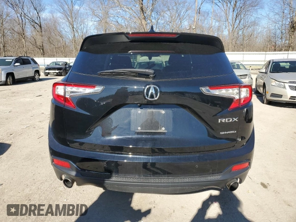 2021 Acura RDX w/Technology Package with VIN 5J8TC2H59ML032015, listed as a Copart auction lot 41673844 with 9,123 mi miles. Bid and sale history available at carsss.com. Image 6.