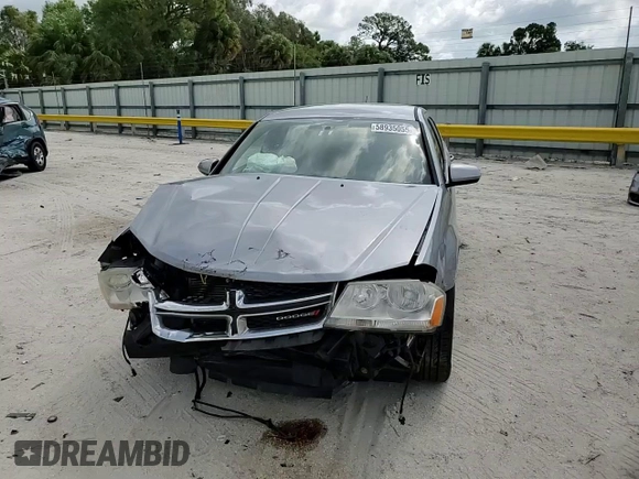 2013 Dodge Avenger SXT with VIN 1C3CDZCB4DN689363, listed as a Copart auction lot 58935055 with 141,536 mi miles and Salvage title. Bid and sale history available at DreamBid. Image 14.