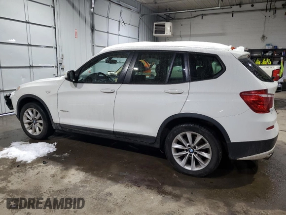 2013 BMW X3 xDrive28i with VIN 5UXWX9C56D0A31021, listed as a Copart auction lot 43621285 with Not Provided miles and Salvage Title. Bid and sale history available at DreamBid. Image 2.