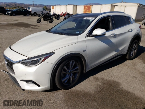 2017 Infiniti QX30 Premium with VIN SJKCH5CP9HA028085, listed as a Copart auction lot 79073114 with 62,024 mi miles and Salvage Title. Bid and sale history available at DreamBid. Image 1.