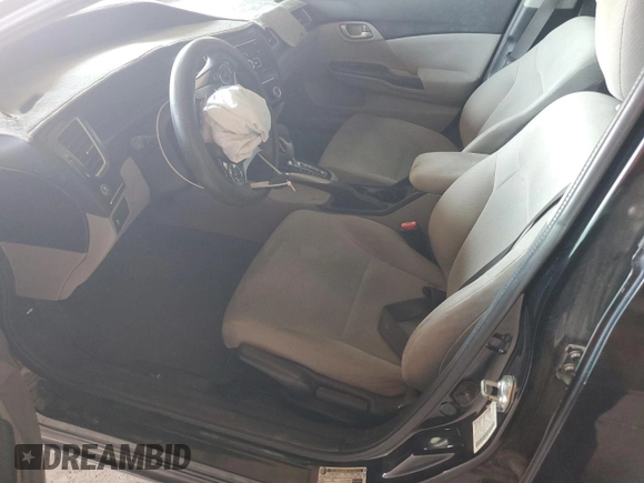 2013 Honda Civic LX with VIN 2HGFB2F52DH509724, listed as a Copart auction lot 54109225 with 109,034 mi miles and Salvage Title. Bid and sale history available at DreamBid. Image 7.