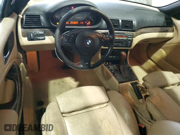 2001 BMW 3 Series 325Ci with VIN WBABS33471JY57525, listed as a Copart auction lot 56571955 with 190,163 mi miles and Salvage title. Bid and sale history available at DreamBid. Image 8.