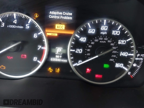 2020 Acura ILX w/Premium Pkg with VIN 19UDE2F74LA012882, listed as a IAAI auction lot 41857091 with 35,846 mi miles. Bid and sale history available at carsss.com. Image 7.