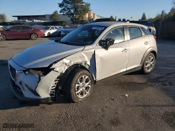 2018 Mazda CX-3 Sport with VIN JM1DKFB78J0317177, listed as a Copart auction lot 41909555 with 53,890 mi miles and Salvage Title. Bid and sale history available at carsss.com. Image 1.