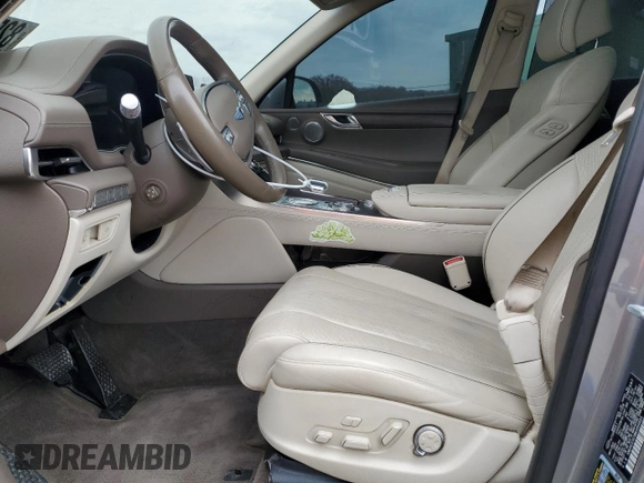 2021 Genesis GV80 with VIN KMUHCESC9MU064855, listed as a Copart auction lot 82593724 with 111,456 mi miles and Salvage title. Bid and sale history available at DreamBid. Image 7.