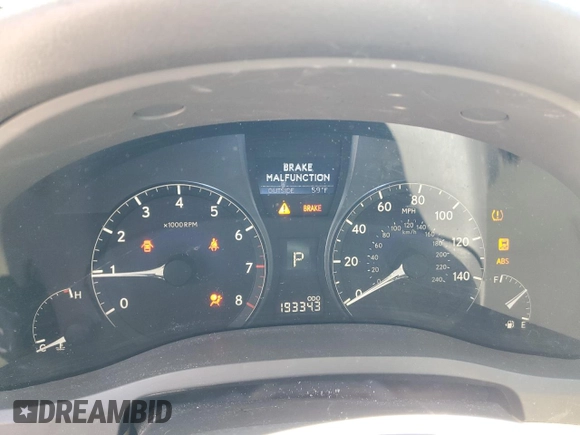 2010 Lexus RX 350 with VIN 2T2ZK1BA8AC040987, listed as a Copart auction lot 47974085 with 193,343 mi miles and Salvage Title. Bid and sale history available at DreamBid. Image 9.