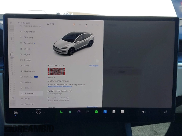 2022 Tesla Model X Plaid z VIN 7SAXCBE64NF352928, wystawiony jako IAAI lot #41406070 z przebiegiem 38 175 mil mil oraz . Historia ofert i sprzedaży dostępna na DreamBid. Obrazek 19.