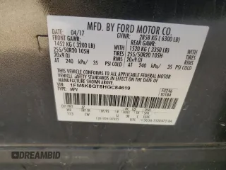 2017 Ford Explorer Sport z VIN 1FM5K8GT8HGC84619, wystawiony jako Copart lot #52810845 z przebiegiem 68 225 mil mil oraz Szkoda całkowita • Salvage title. Historia ofert i sprzedaży dostępna na DreamBid. Obrazek 13.