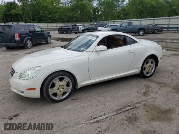 2002 Lexus SC 430 z VIN JTHFN48Y420010870, wystawiony jako Copart lot #58817105 z przebiegiem 131 964 mil mil oraz Szkoda całkowita • Salvage title. Historia ofert i sprzedaży dostępna na DreamBid. Obrazek 1.