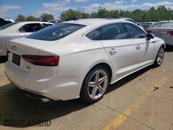 2022 Audi A5 Sportback S line Premium with VIN WAUDACF51MA017065, listed as a Copart auction lot 66199703 with 42,160 mi miles. Bid and sale history available at carsss.com. Image 3.