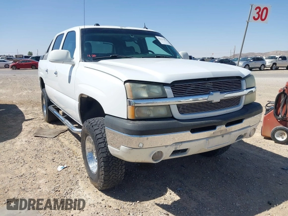 2004 Chevrolet Avalanche Z71 with VIN 3GNEK12TX4G302918, listed as a IAAI auction lot 42117074 with 166,066 mi miles. Bid and sale history available at carsss.com. Image 1.
