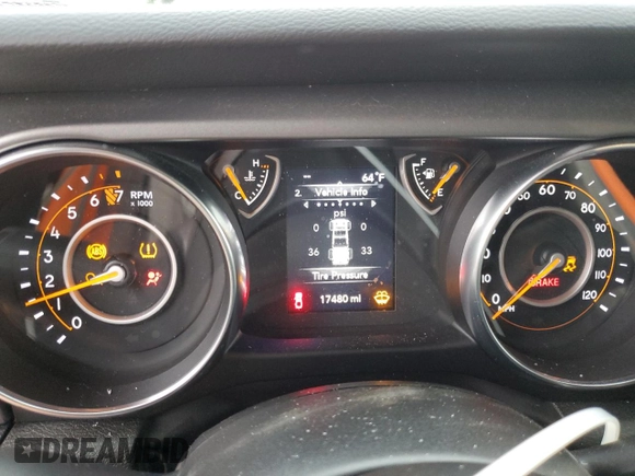 2023 Jeep Gladiator Sport S z VIN 1C6HJTAG4PL503155, wystawiony jako Copart lot #65074815 z przebiegiem 17 480 mil mil oraz Szkoda całkowita • Salvage title. Historia ofert i sprzedaży dostępna na DreamBid. Obrazek 9.