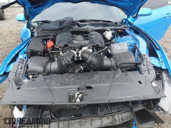 2024 Ford Mustang GT with VIN 1FA6P8CF7R5435012, listed as a Copart auction lot 49123195 with 3,207 mi miles and Salvage title. Bid and sale history available at DreamBid. Image 12.