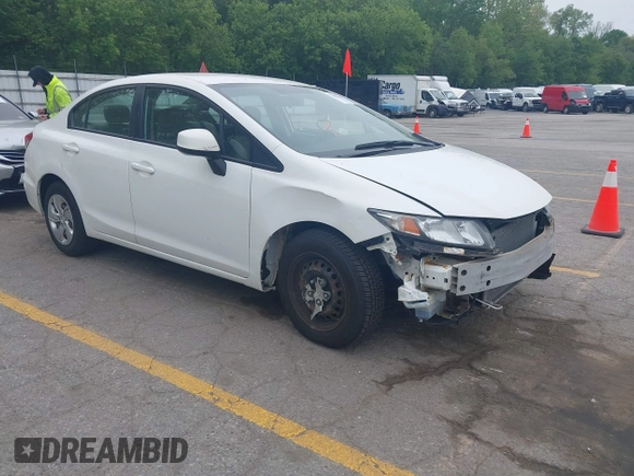 2013 Honda Civic LX z VIN 19XFB2F59DE096842, wystawiony jako IAAI lot #42298519 z przebiegiem 350 507 mil mil oraz . Historia ofert i sprzedaży dostępna na DreamBid. Obrazek 1.
