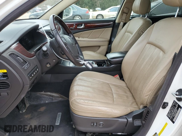 2011 Hyundai Equus Signature with VIN KMHGH4JF7BU038933, listed as a Copart auction lot 48356535 with 184,379 mi miles and Salvage title. Bid and sale history available at DreamBid. Image 7.