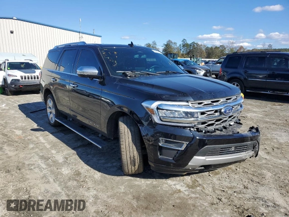 2023 Ford Expedition Platinum with VIN 1FMJU1M84PEA36586, listed as a Copart auction lot 80860424 with 15,022 mi miles and Salvage Title. Bid and sale history available at carsss.com. Image 4.