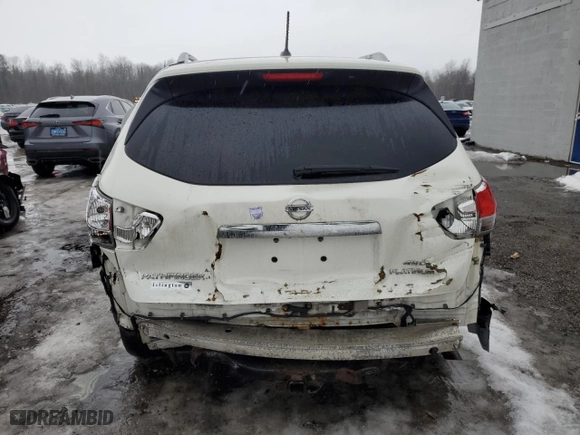 2016 Nissan Pathfinder Platinum with VIN 5N1AR2MM9GC649576, listed as a Copart auction lot 43162655 with 210,240 mi miles and Salvage Title. Bid and sale history available at carsss.com. Image 6.