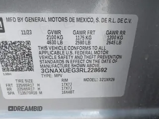 2024 Chevrolet Equinox LT with VIN 3GNAXUEG3RL228692, listed as a IAAI auction lot 42233704 with 45,774 mi miles and . Bid and sale history available at DreamBid. Image 9.