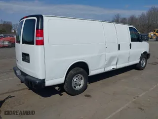 2019 Chevrolet Express Cargo Van with VIN 1GCWGBFPXK1186665, listed as a IAAI auction lot 41795478 with NaN miles. Bid and sale history available at carsss.com. Image 4.