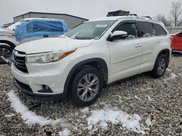 2015 Toyota Highlander XLE with VIN 5TDJKRFH7FS106161, listed as a Copart auction lot 81559394 with 195,198 mi miles and Clean Title. Bid and sale history available at carsss.com. Image 1.