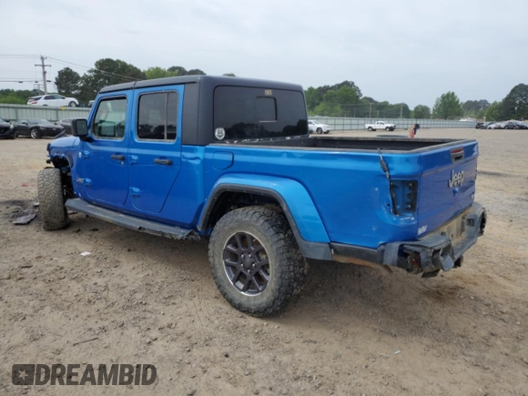 2021 Jeep Gladiator Overland with VIN 1C6HJTFG7ML585693, listed as a Copart auction lot 53058485 with 47,804 mi miles and Salvage title. Bid and sale history available at DreamBid. Image 2.