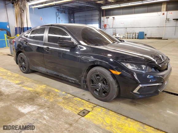 2019 Honda Civic Sedan LX with VIN 19XFC2F66KE021955, listed as a Copart auction lot 43826994 with 0 mi miles and Salvage Title. Bid and sale history available at carsss.com. Image 4.