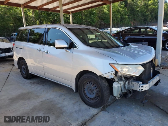 2014 Nissan Quest S with VIN JN8AE2KP5E9100520, listed as a Copart auction lot 57715345 with 281,292 mi miles and Salvage title. Bid and sale history available at DreamBid. Image 4.