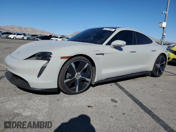 2022 Porsche Taycan with VIN WP0AA2Y17NSA15457, listed as a Copart auction lot 79579094 with 25,515 mi miles and Salvage title. Bid and sale history available at DreamBid. Image 1.