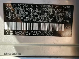 2018 Lexus LS with VIN JTHC51FFXJ5003460, listed as a Copart auction lot 53614785 with 156,282 mi miles and Clean Title. Bid and sale history available at carsss.com. Image 13.