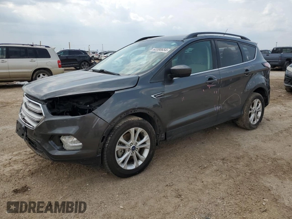 2018 Ford Escape SE with VIN 1FMCU0G90JUB62738, listed as a Copart auction lot 63380654 with 157,762 mi miles and Salvage Title. Bid and sale history available at carsss.com. Image 1.