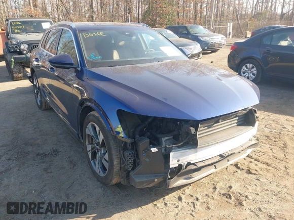 2021 Audi e-tron Premium Plus with VIN WA1LAAGE3MB028896, listed as a IAAI auction lot 41415811 with 39,770 mi miles and . Bid and sale history available at DreamBid. Image 1.