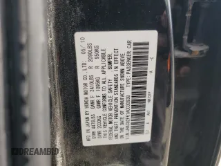 2010 Acura TSX with VIN JH4CU2F61AC030938, listed as a Copart auction lot 65849225 with 156,146 mi miles and Clean title. Bid and sale history available at DreamBid. Image 12.
