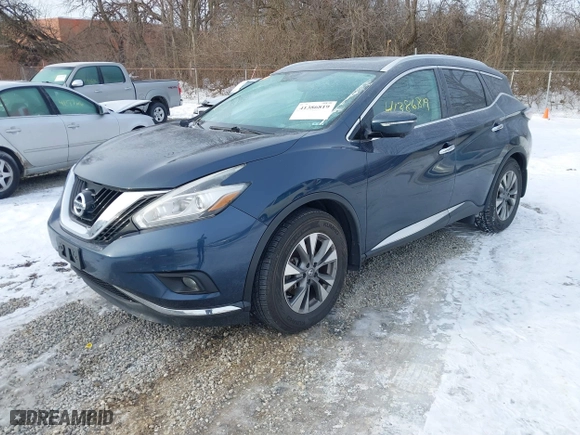 2015 Nissan Murano S with VIN 5N1AZ2MH5FN260889, listed as a IAAI auction lot 41386819 with 156,443 mi miles. Bid and sale history available at carsss.com. Image 18.