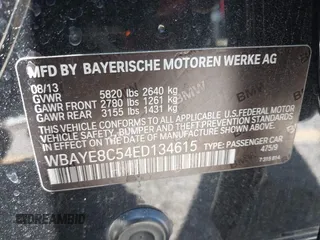 2014 BMW 7 Series ALPINA B7 z VIN WBAYE8C54ED134615, wystawiony jako IAAI lot #42197002 z przebiegiem 126 805 mil mil oraz . Historia ofert i sprzedaży dostępna na DreamBid. Obrazek 9.