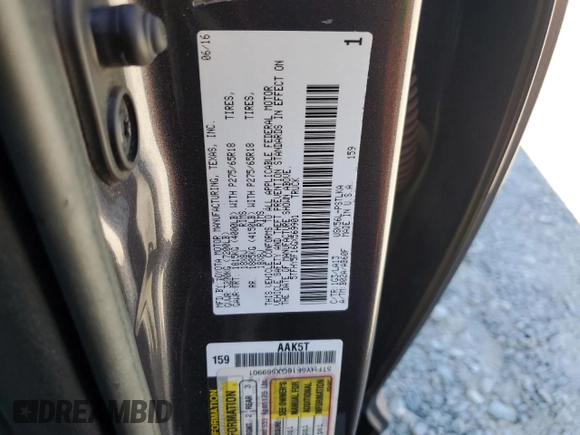 2016 Toyota Tundra 4WD Truck LTD with VIN 5TFHY5F16GX569901, listed as a Copart auction lot 67559144 with 83,023 mi miles and Salvage Title. Bid and sale history available at carsss.com. Image 15.