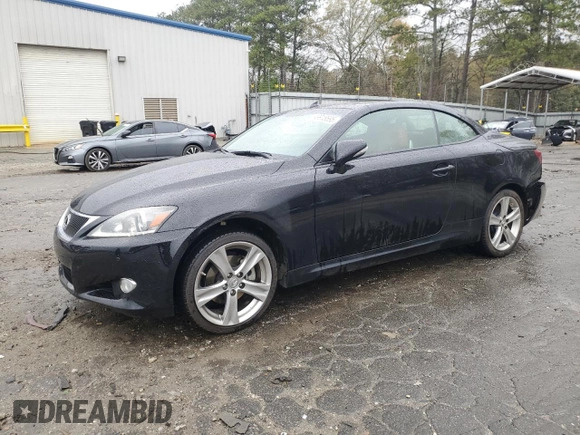 2012 Lexus IS 250 C with VIN JTHFF2C28C2522934, listed as a Copart auction lot 49918695 with 109,595 mi miles and Salvage title. Bid and sale history available at DreamBid. Image 1.