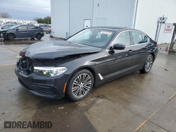 2019 BMW 5 Series 530i with VIN WBAJA5C55KWW07708, listed as a Copart auction lot 45111275 with 42,363 mi miles and Salvage Title. Bid and sale history available at carsss.com. Image 1.