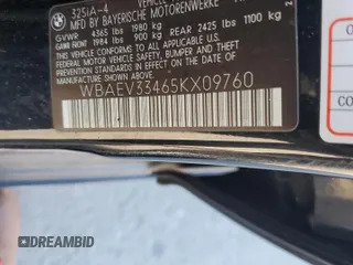 2005 BMW 3 Series 325i with VIN WBAEV33465KX09760, listed as a Copart auction lot 87790945 with 174,093 mi miles and Salvage Title. Bid and sale history available at carsss.com. Image 12.