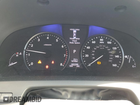 2013 Lexus LS 460 z VIN JTHBL5EF0D5120480, wystawiony jako Copart lot #57443725 z przebiegiem 183 390 mil mil oraz Szkoda całkowita • Salvage title. Historia ofert i sprzedaży dostępna na DreamBid. Obrazek 9.