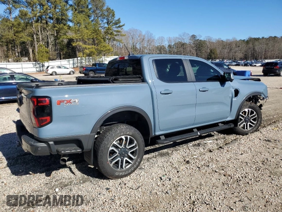 2024 Ford Ranger LARIAT with VIN 1FTER4KP1RLE39216, listed as a Copart auction lot 88064415 with 3,687 mi miles and Salvage Title. Bid and sale history available at carsss.com. Image 3.