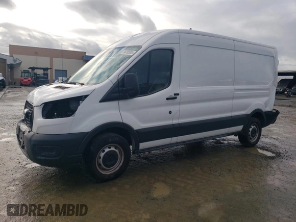 2021 Ford Transit Cargo with VIN 1FTBR1CG7MKA88875, listed as a Copart auction lot 84705324 with 23,654 mi miles and Salvage Title. Bid and sale history available at DreamBid. Image 1.