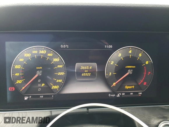 2018 Mercedes-Benz E-Class E 400 with VIN WDD1J6GB6JF022911, listed as a Copart auction lot 43603415 with 65,522 mi miles and Salvage Title. Bid and sale history available at carsss.com. Image 9.
