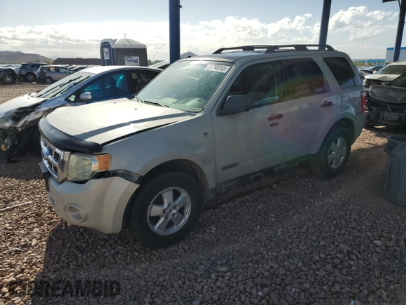 2008 Ford Escape XLT with VIN 1FMCU03108KE76203, listed as a Copart auction lot 51798345 with 275,972 mi miles and Salvage title. Bid and sale history available at DreamBid. Image 1.