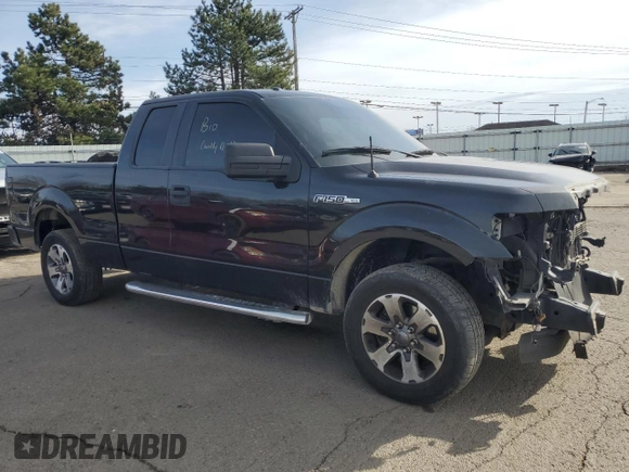 2014 Ford F-150 XL with VIN 1FTFX1CF4EKD90138, listed as a Copart auction lot 46899635 with 225,309 mi miles and Salvage Title. Bid and sale history available at carsss.com. Image 4.