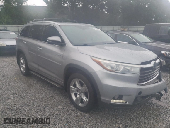 2015 Toyota Highlander Hybrid Limited with VIN 5TDDCRFH3FS009923, listed as a Copart auction lot 64925563 with 96,911 mi miles and Salvage Title. Bid and sale history available at carsss.com. Image 4.